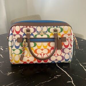 Coach rainbow bag, very good condition like new